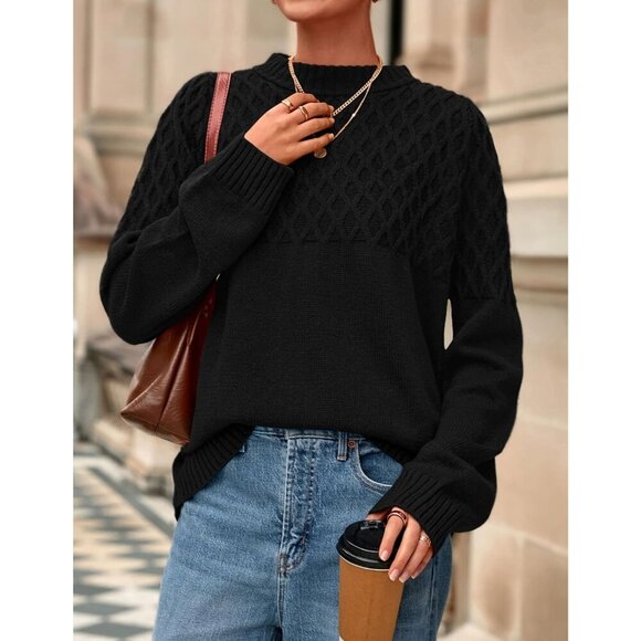 Versatile Chunky Knit Pullover Sweater for Women - All Occasions, Sizes S-XL - Picture 6 of 8